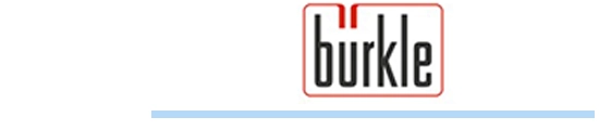 Burkle logo met blauwe streep