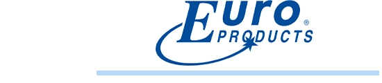 Euro Products logo met blauwe streep