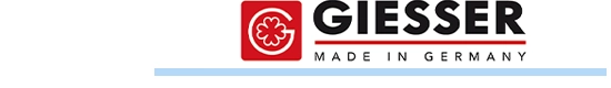 Giesser logo met blauwe streep