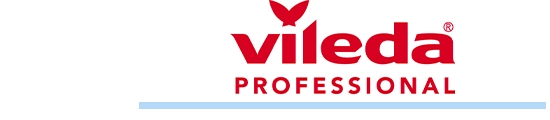 Vileda logo met blauwe streep