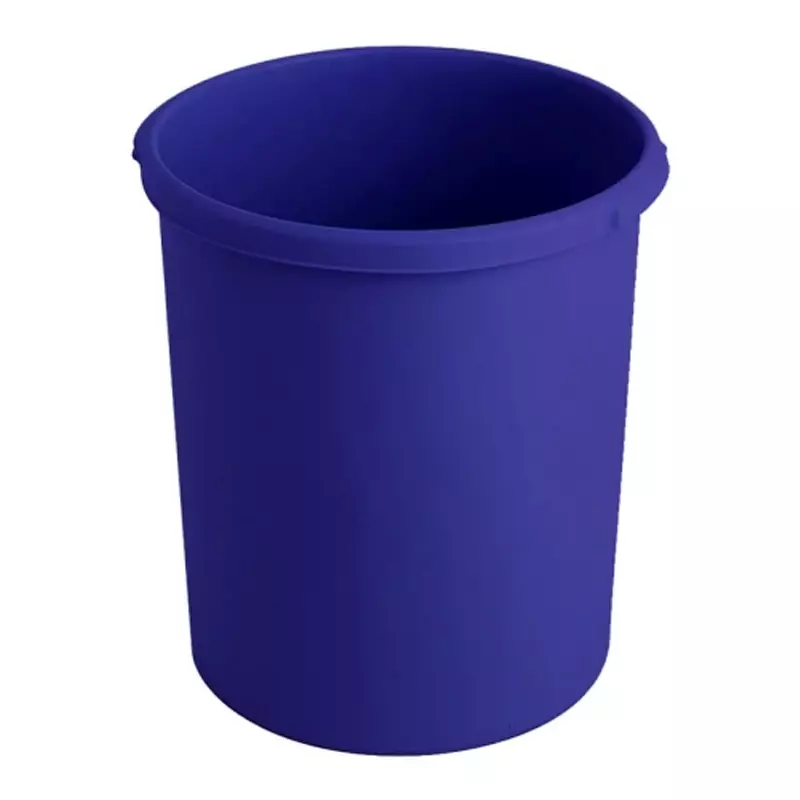 Kunststof ronde papierbak Ø375x410 mm 30 liter blauw