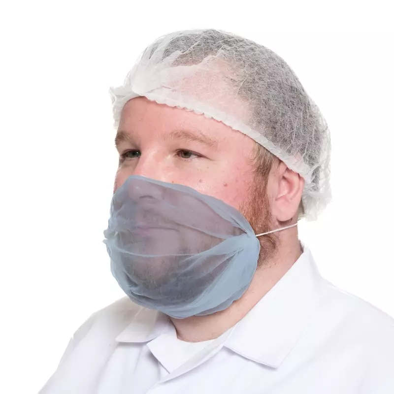 Baardmasker micromaas nylon super fijne mazen XL blauw