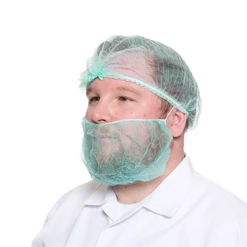 Hycare disposable baardmasker non-woven polypropyleen groen