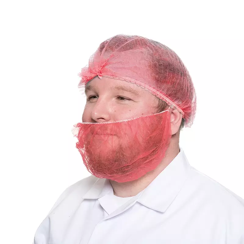 Hycare disposable baardmasker non-woven polypropyleen rood