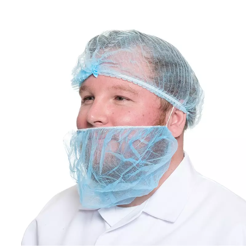 Hycare disposable baardmasker non-woven polypropyleen extra groot blauw