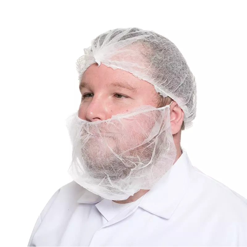 Hycare disposable baardmasker non-woven polypropyleen extra groot wit