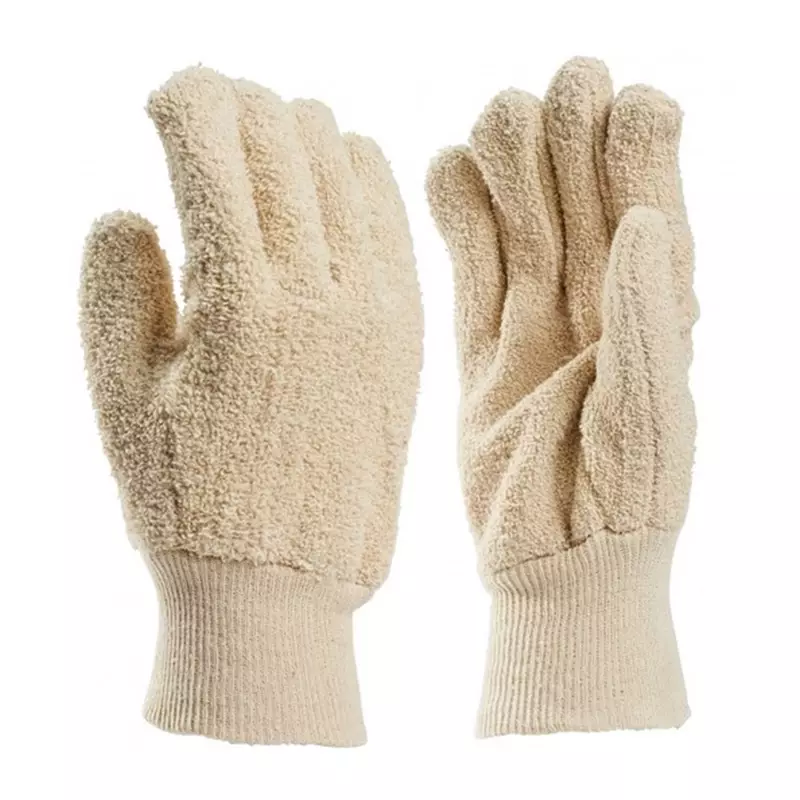Handschoen frotté met tricot manchet maat XL