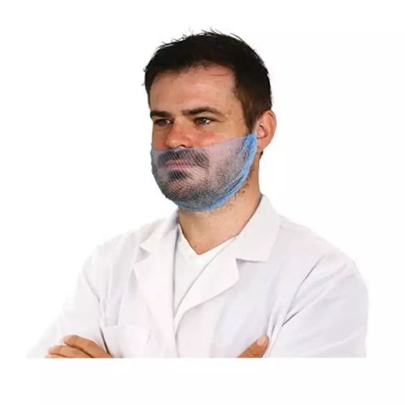 Detectamet baardmasker micromaas fijne mazen detecteerbaar blauw