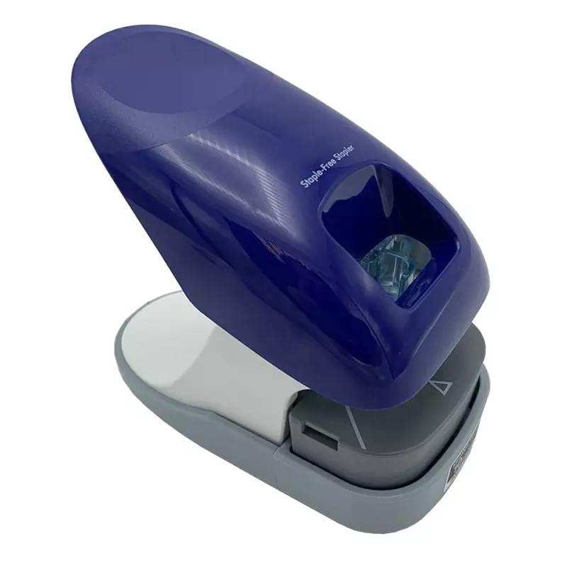Nietloze nietmachine 10 vellen blauw