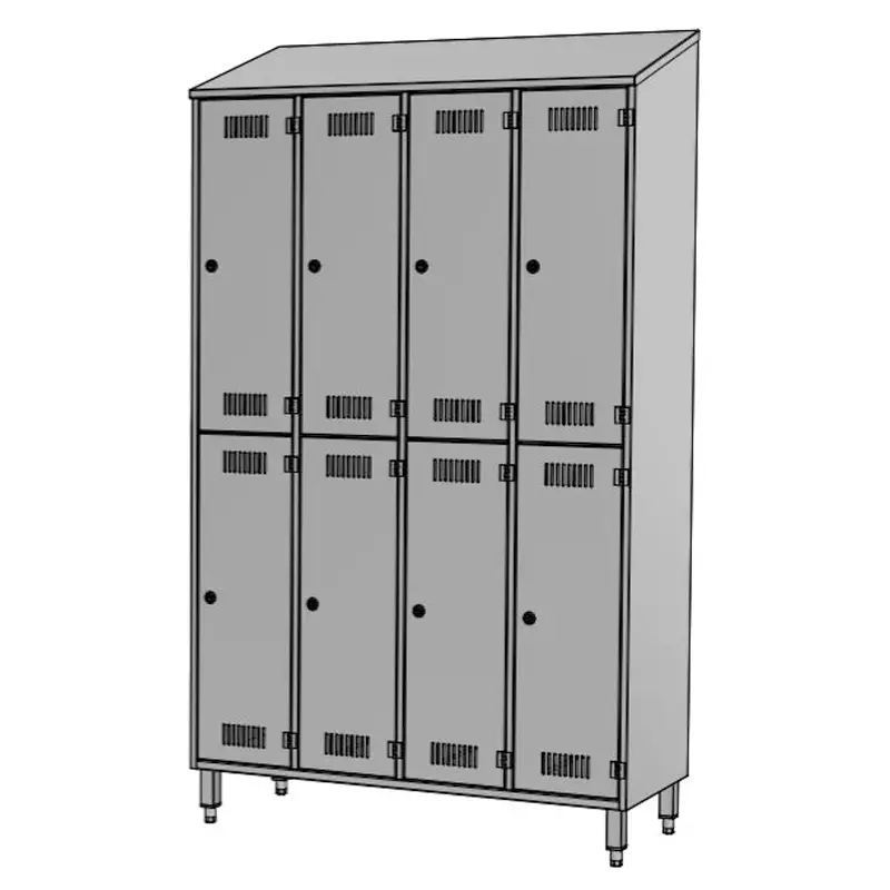 Locker RVS 1250x500x2148 mm 8 vaks