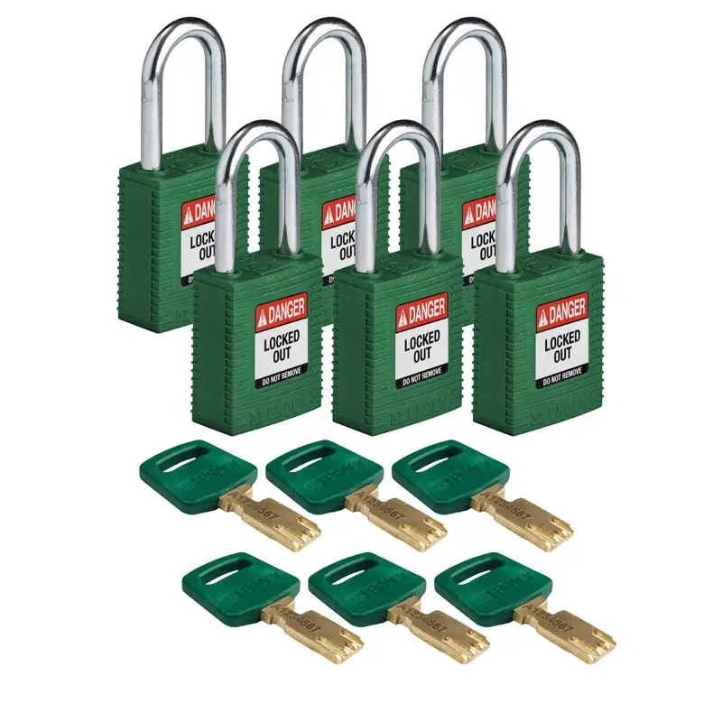 Brady 150337 SafeKey Nylon veiligheidssloten Danger Locked Out groen