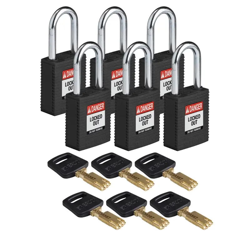 Brady 150224 SafeKey Nylon veiligheidssloten Danger Locked Out zwart