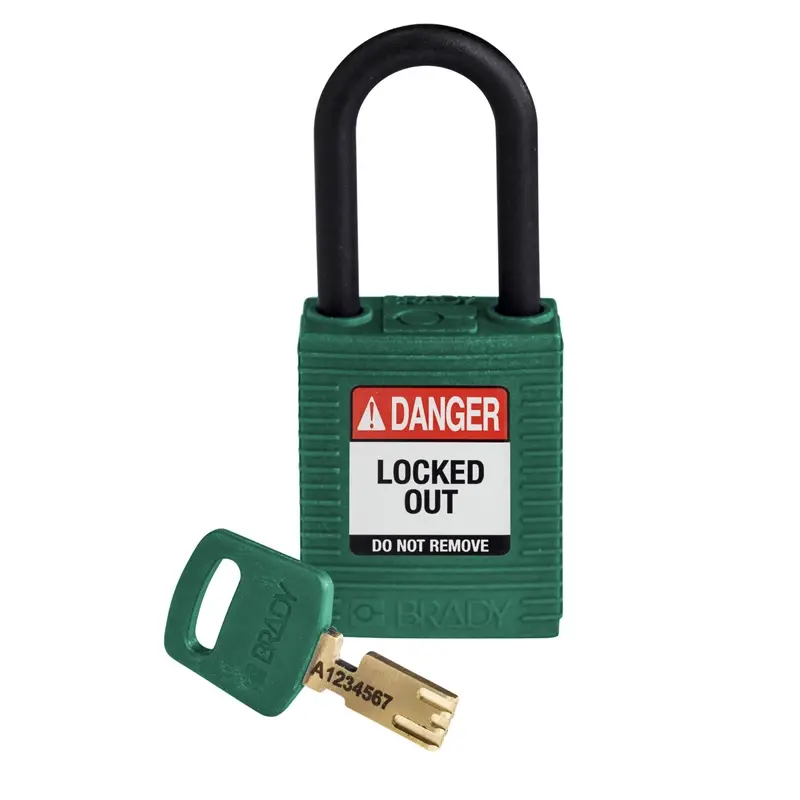 Brady 150273 SafeKey Nylon veiligheidsslot Danger Locked Out groen