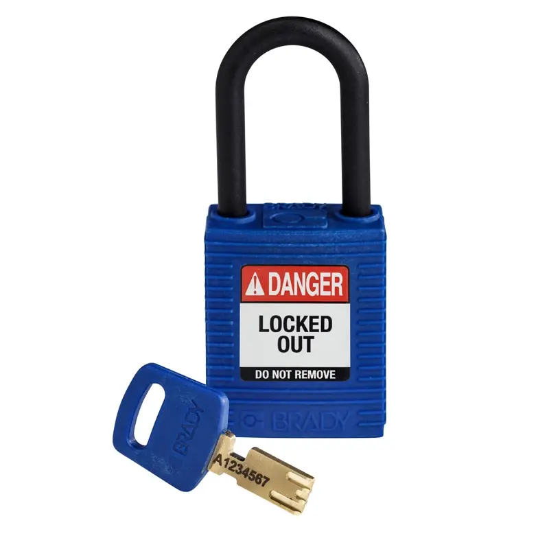 Brady 150366 SafeKey Nylon veiligheidsslot Danger Locked Out blauw