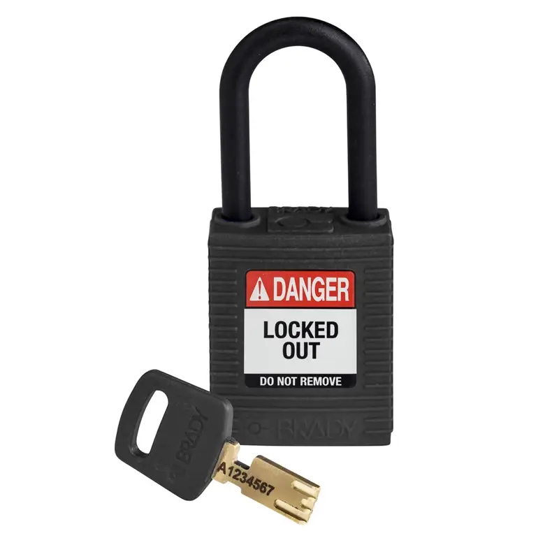 Brady 150231 SafeKey Nylon veiligheidsslot Danger Locked Out zwart