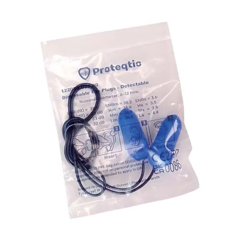 Proteqtio PTD30 oorpluggen T-vorm detecteerbaar met koord blauw