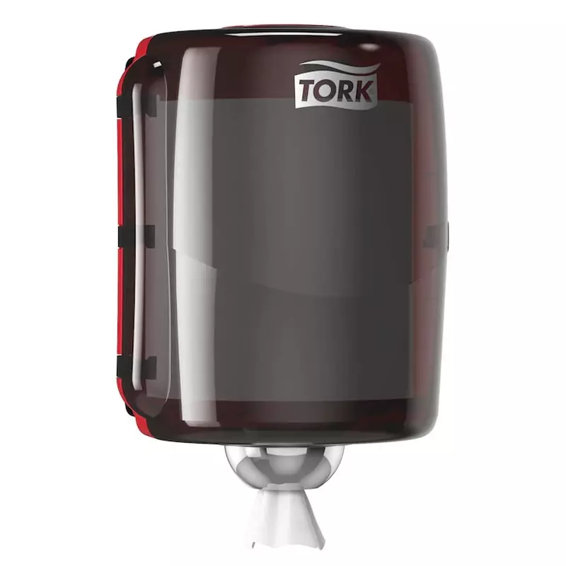Tork Combi Rol poetspapier dispenser W2 zwart/rood