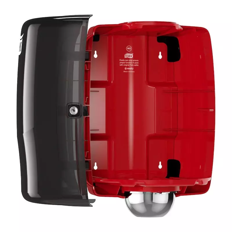Tork Combi Rol poetspapier dispenser W2 zwart/rood