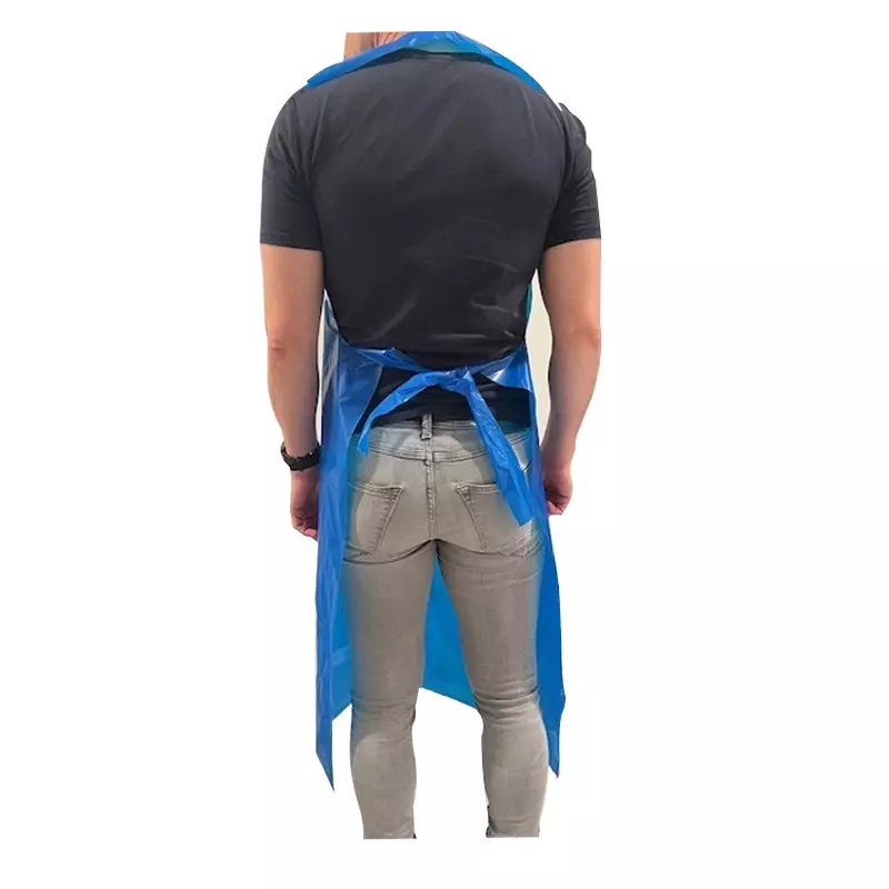 Hycare disposable schort 50 mu polyethyleen 80x125 cm op rol blauw