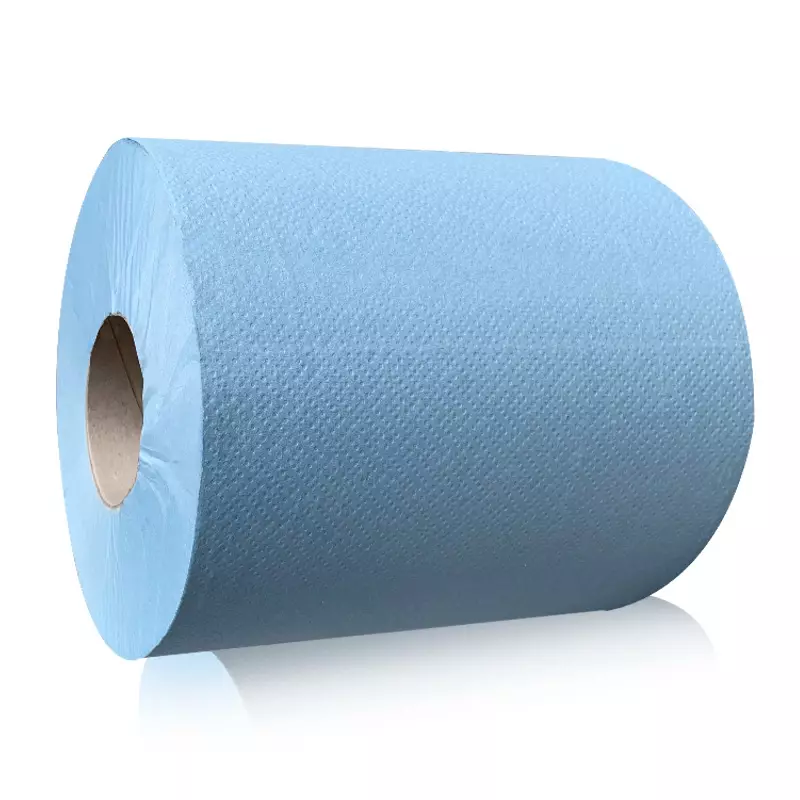 Poetspapier midi 1-laags centerfeed 300 meter blauw