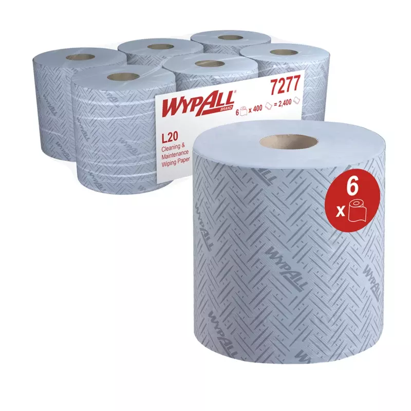 Kimberly-Clark Wypall L20 7277 poetsrol midi 2-laags 38x19,5 cm blauw