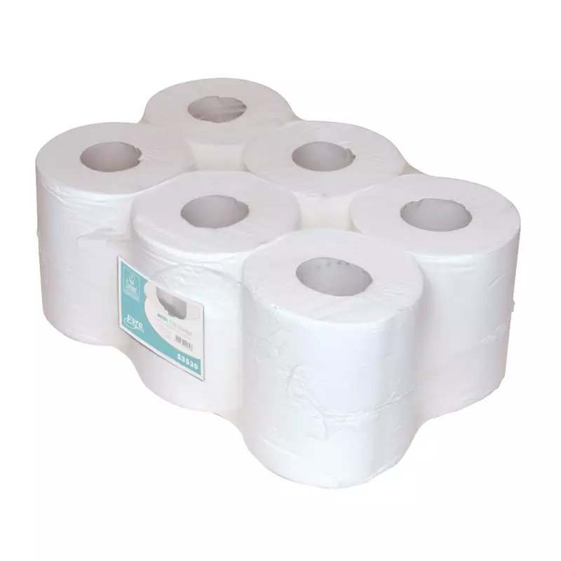 Euro Products poetsrol midi euro recycled 1-laags 300 meter wit