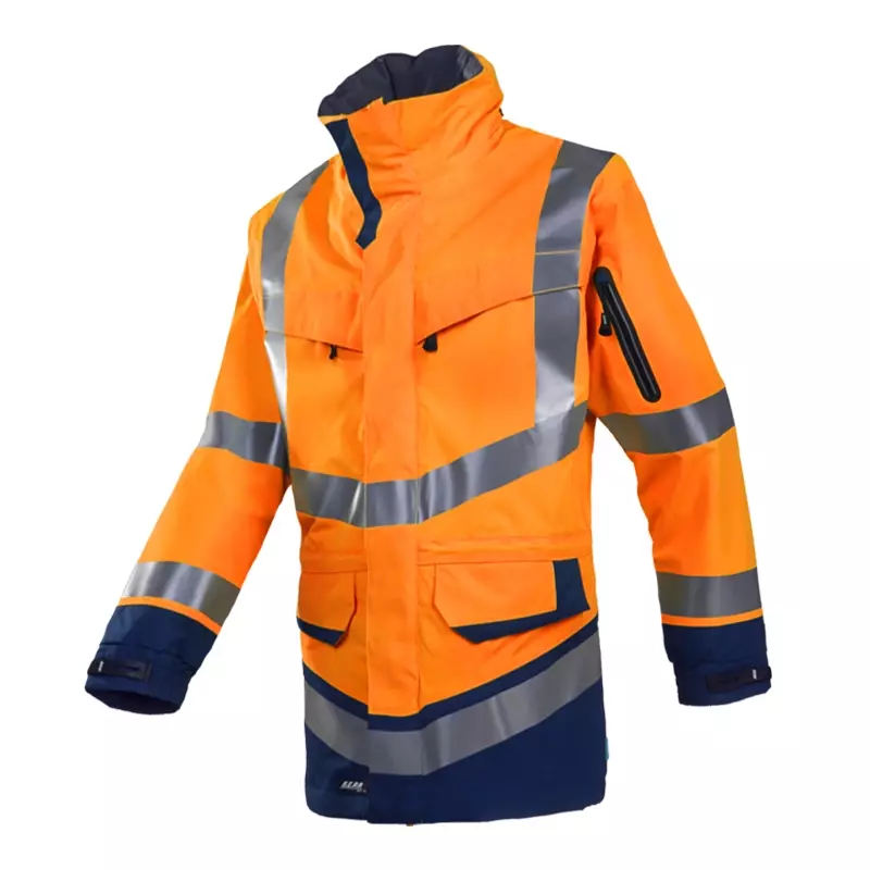 Sioen Windsor 708ZA2LH2 regenjas fluo oranje/marineblauw