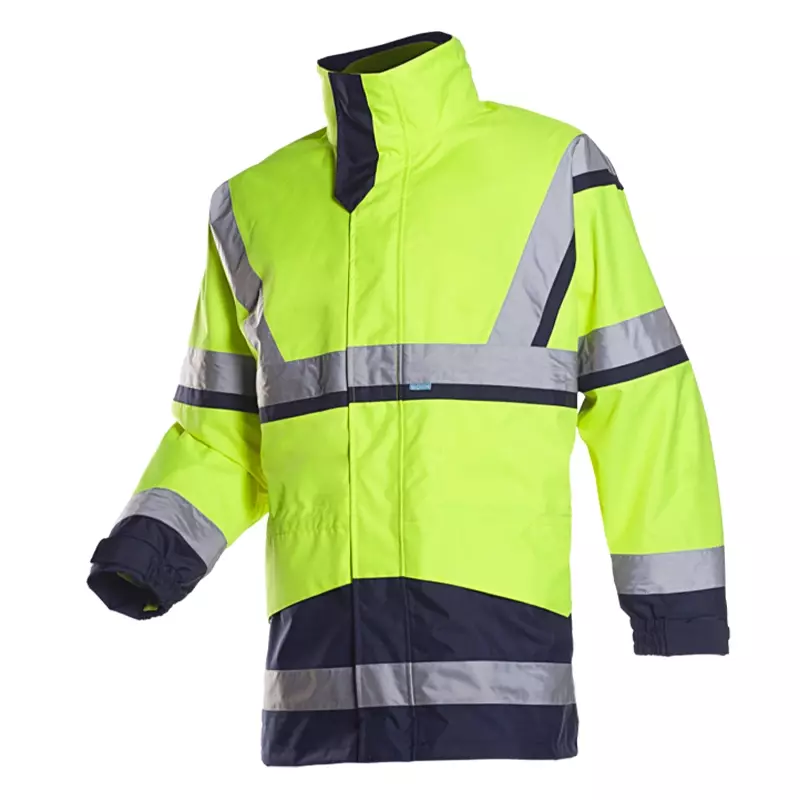 Sioen Powell 401AN3EU1 regenjas fluo geel/marineblauw