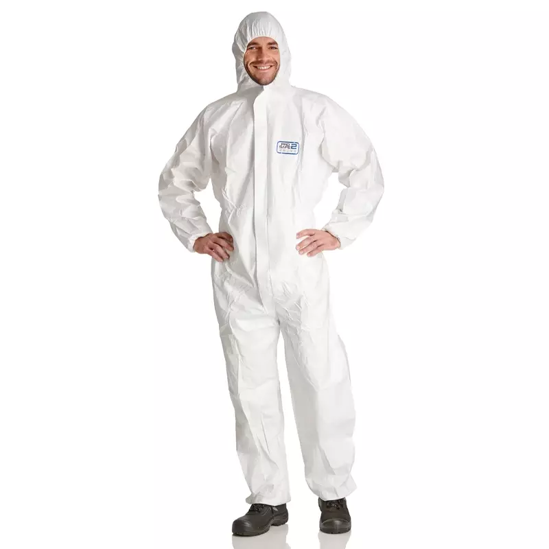 ProSafe 2 wegwerpoverall met capuchon wit