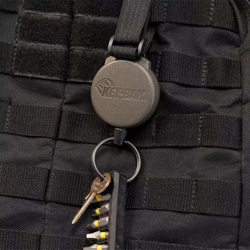 Key-Bak Securit Retractor Molle uittrekbare sleutelhanger kevlar koord 120 cm