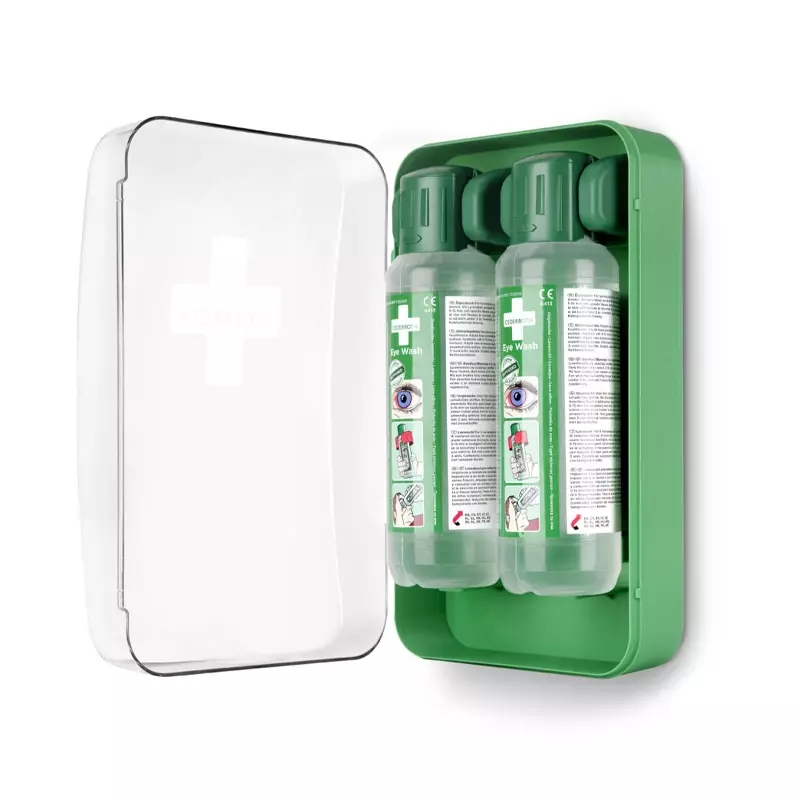 Cederroth 51011040 wandhouder gesloten met 2x oogspoelfles 500 ml
