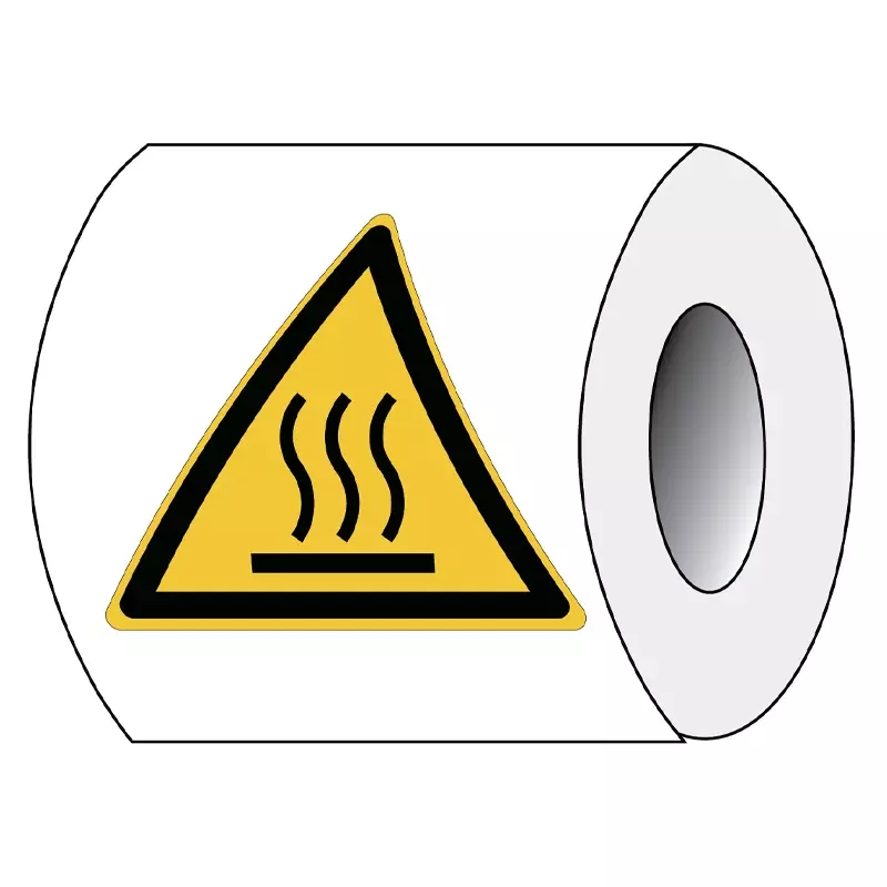 Brady sticker op rol waarschuwing warm oppervlak W017