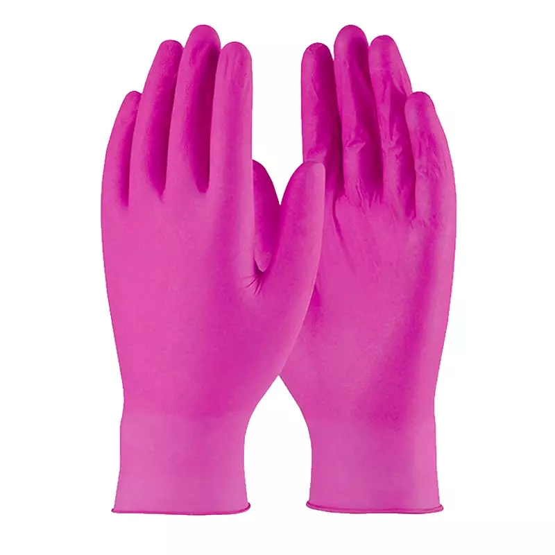 Disposable handschoen nitril ongepoederd 240 mm roze