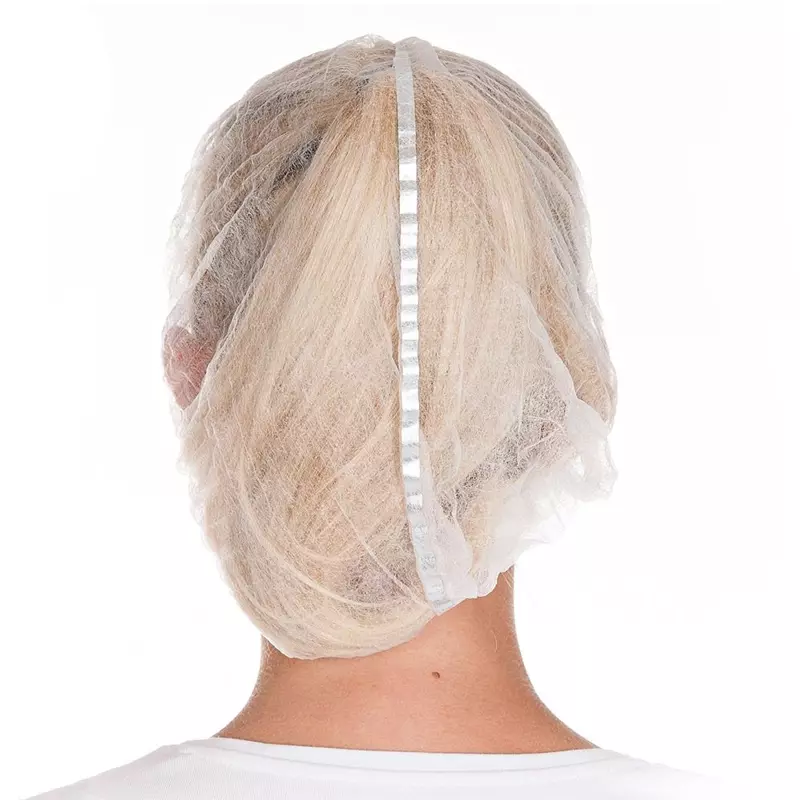Disposable haarnetjes detecteerbaar wokkel non-woven polypropyleen 60 cm blauw