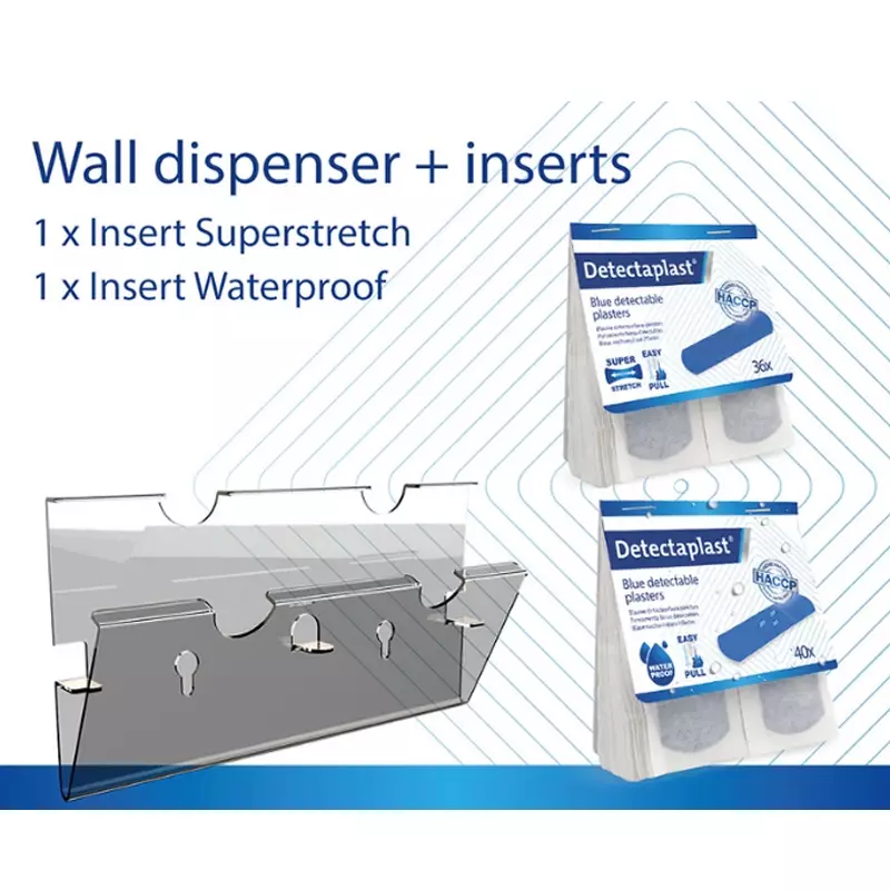 Detectaplast pleisterdispenser Elastic Tear&Wear en Waterproof pleisters detecteerbaar 25x72 mm