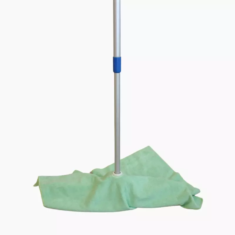Microvezel dweil met steelgat 50x70 cm groen