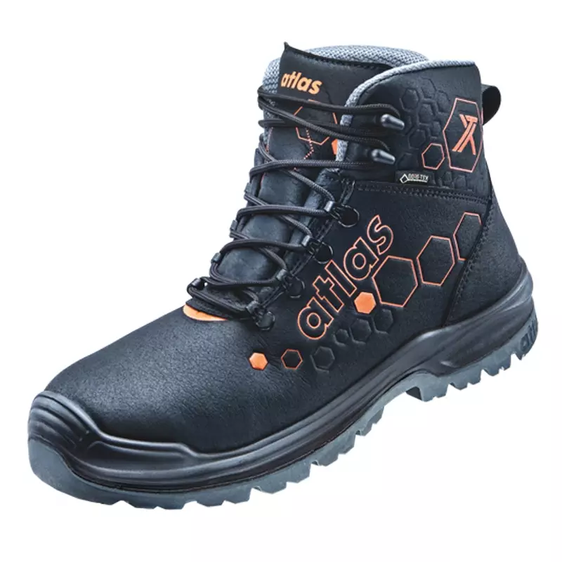 Atlas XT 520 GTX veiligheidsschoen S3 SRC ESD W10 zwart/fluo oranje