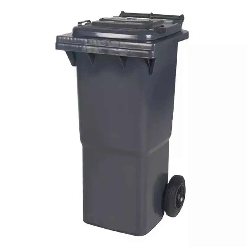 Afvalcontainer kunststof 2-wiel 60 liter donkergrijs