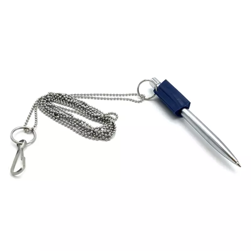 Detectamet veiligheidsketting 762 mm met sleutelhangerring en pen greep blauw