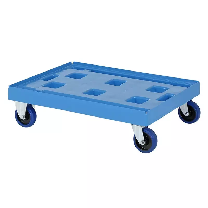 Kunststof onderstel gegalvaniseerde gaffels 800x600 mm blauw