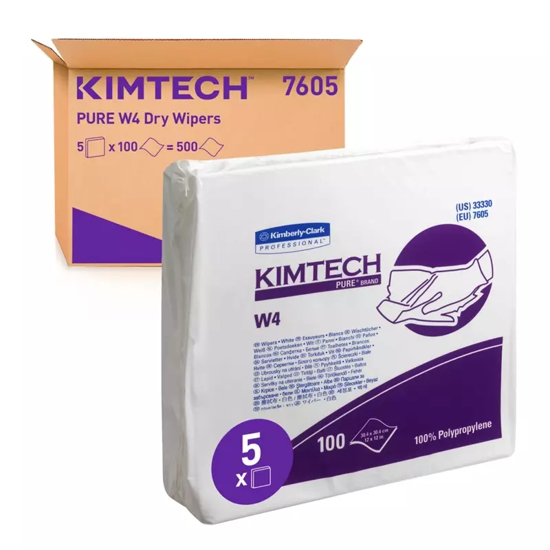 Kimberly-Clark Kimtech Pure 7605 poetsdoeken 304x304 mm wit