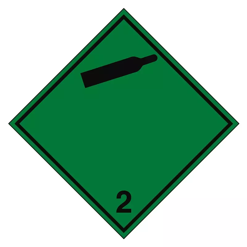 Vervoerspictogram niet-brandbaar, niet-giftig gas 297x297 mm