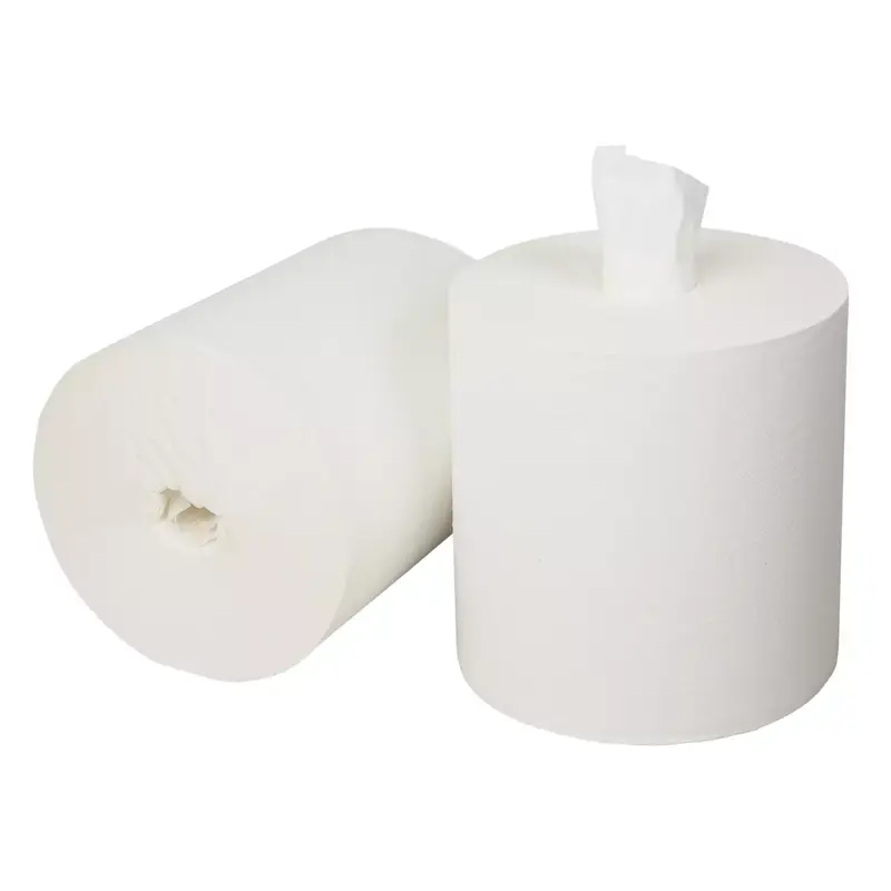 Poetspapier midi cellulose kokerloos 1-laags 270 meter wit