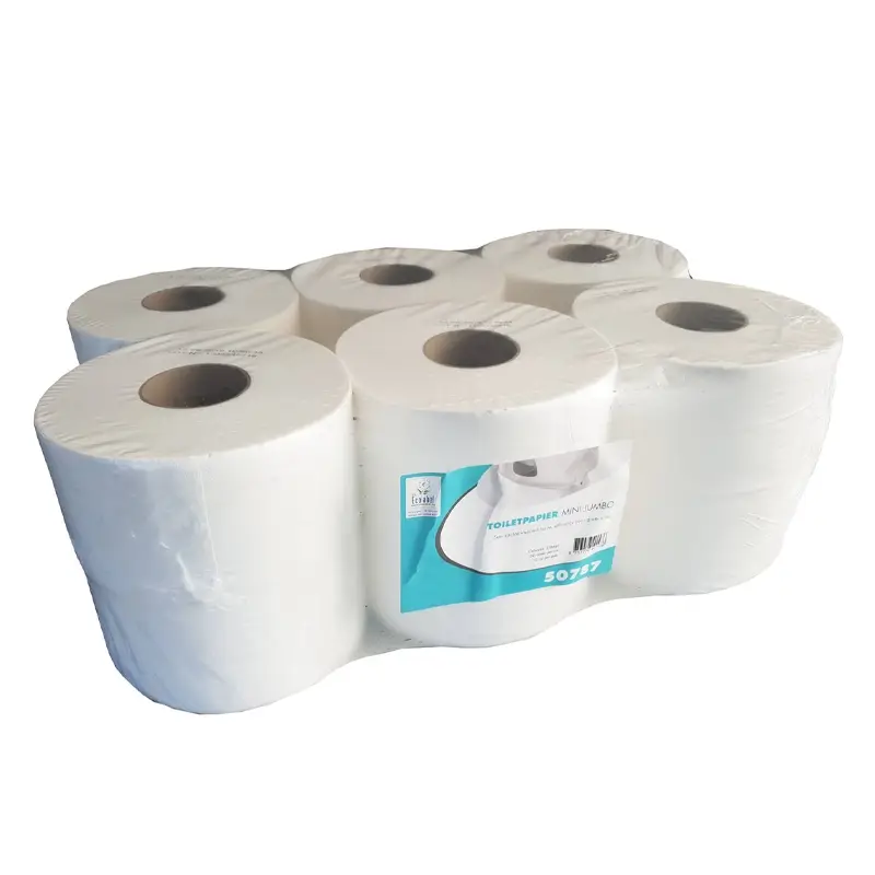 Toiletpapier mini jumbo cellulose 2-laags 150 meter wit