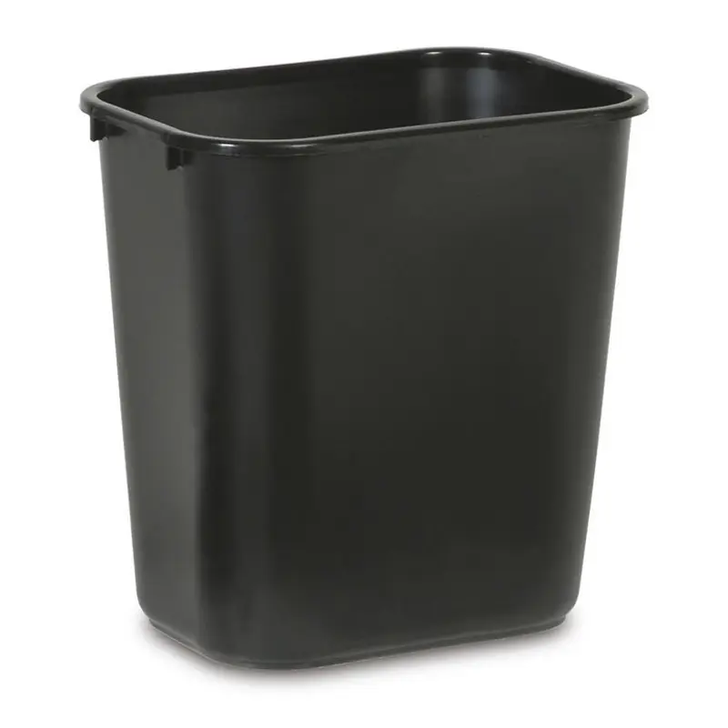 Afvalbak rechthoekig Rubbermaid 26,6 liter zwart