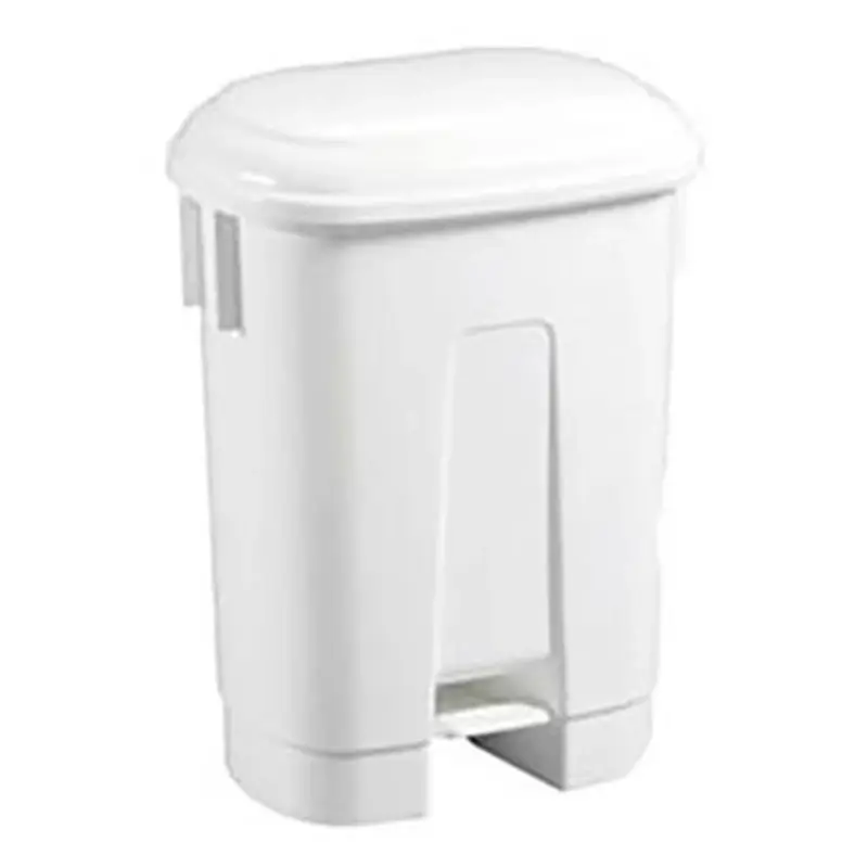 Kunststof pedaalemmer 60 liter wit