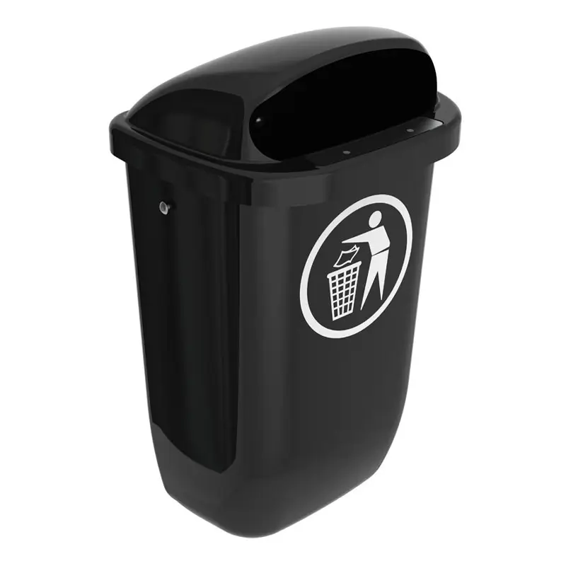 Afvalbak DIN-PK 50 liter zwart
