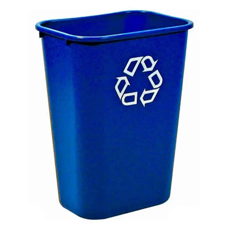 Afvalbak rechthoekig Rubbermaid 39 liter blauw