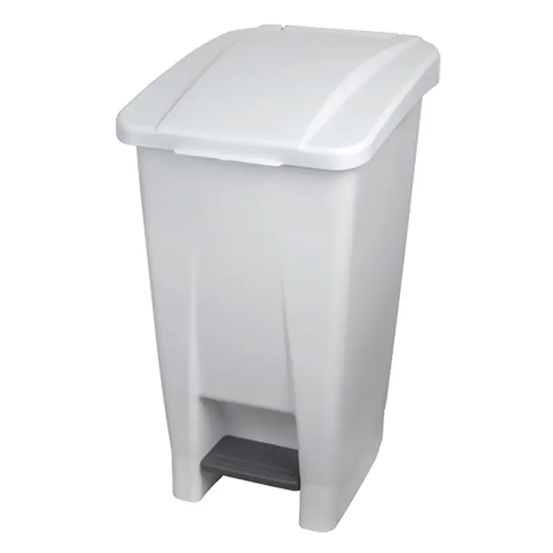 Kunststof pedaalemmer 60 liter wit
