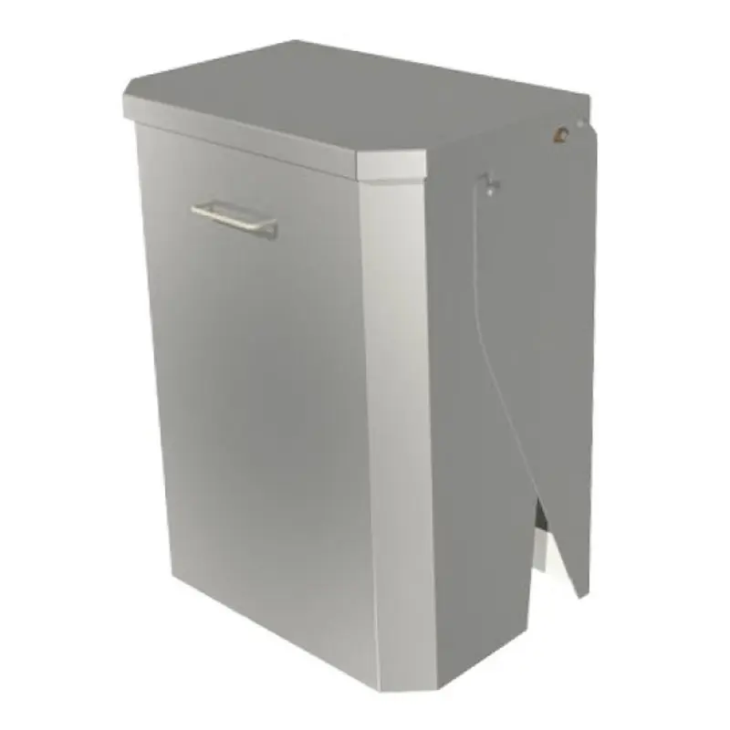 Afvalzakhouder wandmontage RVS gesloten uitvoering 40 liter